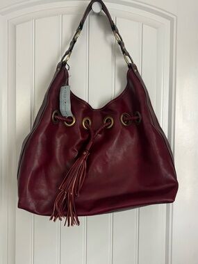 Vintage Y2K Tommy Hilfiger dorchester hobo bag red/wine color